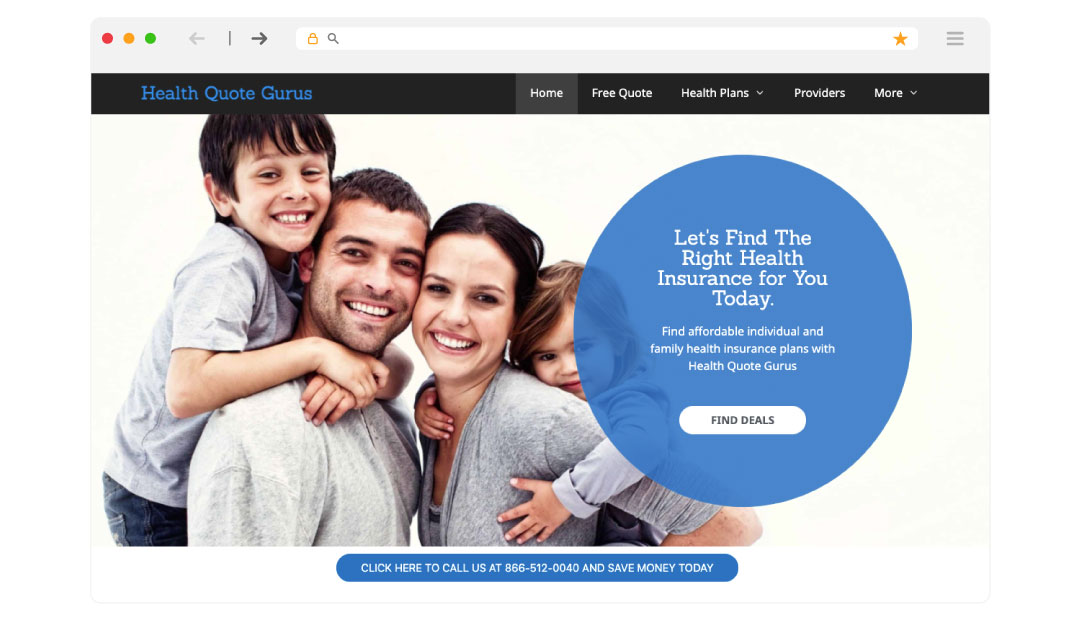 US Health Group Landing Page